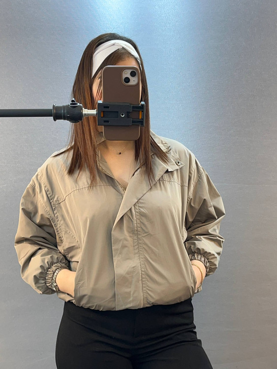 بامبر بارونی زنانه طوسی آستین کشی