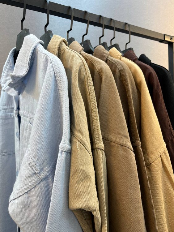 شومیز مانتویی کتان شست شده فری سایز