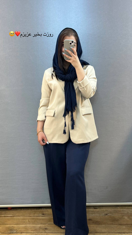 کت تک دکمه زنانه رنگ استخونی