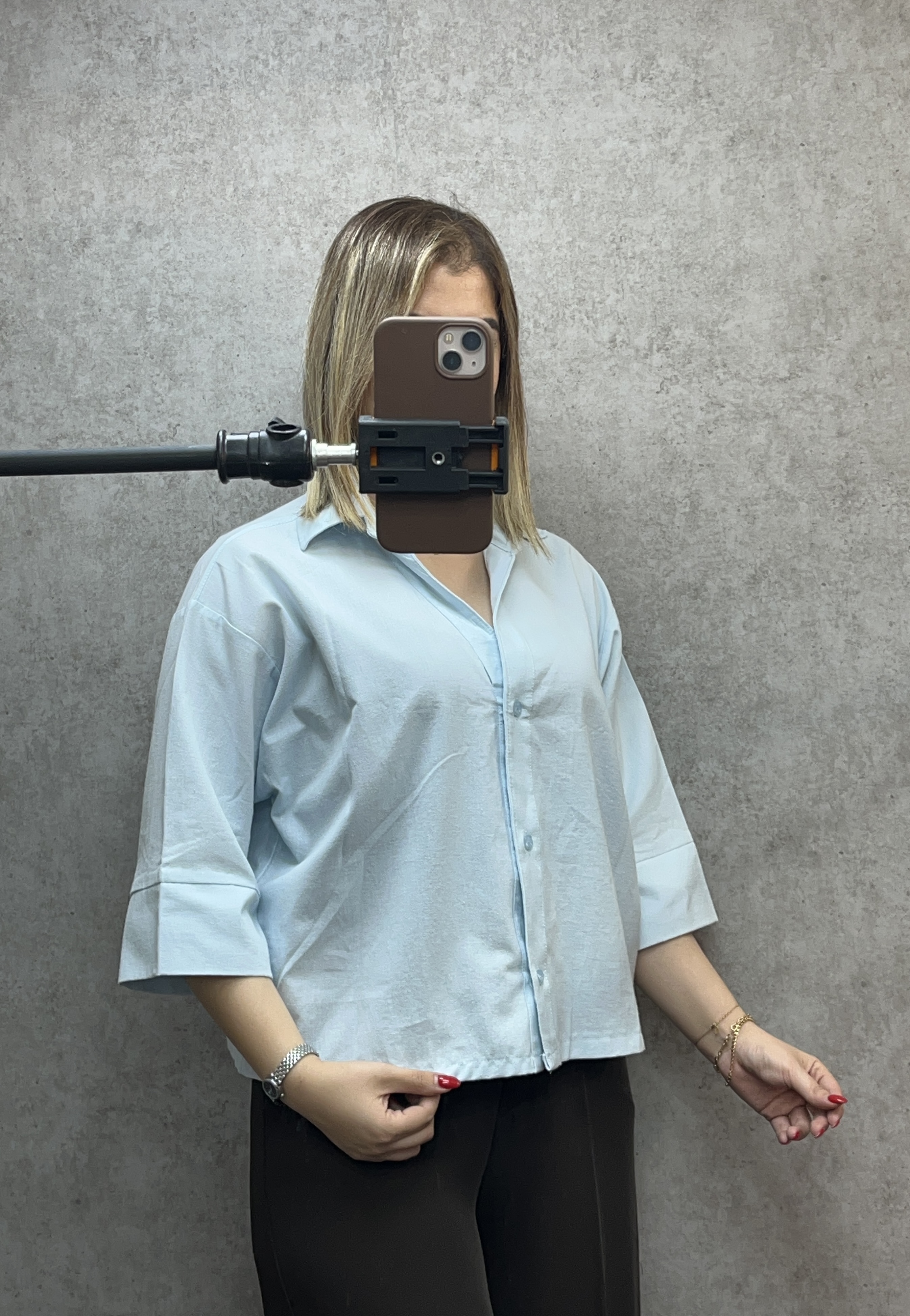 شومیز جنس  لینن کراپی یقه هفت